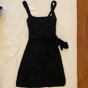 Wilfred Black Wrap Mini Dress